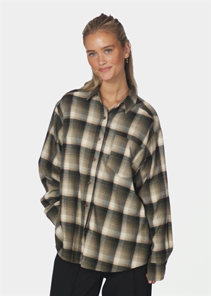 Dalma flannel check skjorte Army Neo Noir
